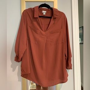Burnt Orange Ava and Viv Blouse
